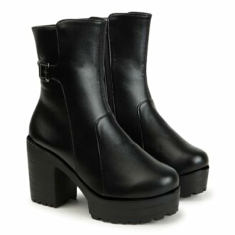 FRANINO PARIS Stylish Buckle Ankle Boots